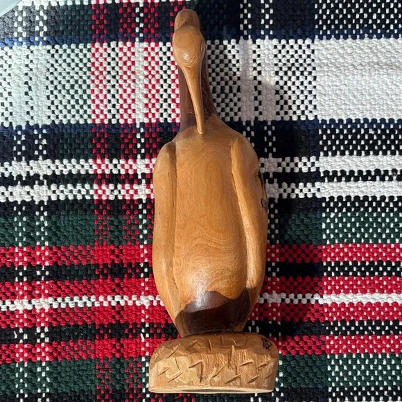 Simply Gorgeous OOAK Hand Carved Wood Egret Bird Figure